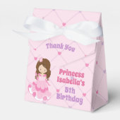 Cute Princess Pink Paars Hearts Birthday Party Bedankdoosjes (Voorkant Zijde)