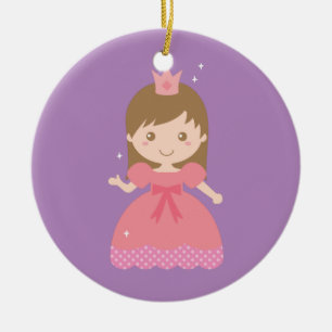 Cute Princess, Roze voor Little Girls Keramisch Ornament