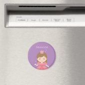 Cute Princess, Roze voor Little Girls Magneet (Insitu (Vaatwasser))