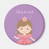 Cute Princess, Roze voor Little Girls Magneet (Voorkant)