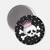 Cute Princess Skull Magneet (Voorkant / Achterkant)