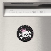 Cute Princess Skull Magneet (Insitu (Vaatwasser))