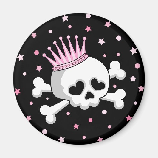 Cute Princess Skull Magneet (Voorkant)