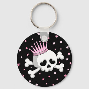 Cute Princess Skull Sleutelhanger