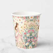 Cute princess with butterflies papieren bekers (Voorkant)