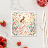Cute princess with butterflies servet (Insitu)