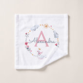 Cute princess zwaan roze kinderen bad handdoek (Wasdoekje)