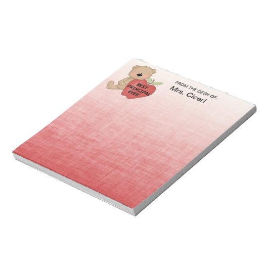 Cute Principal Notitieblok (Linkerzijde)