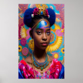 Cute prinses met tiara poster (Voorkant)