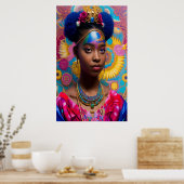 Cute prinses met tiara poster (Keuken)