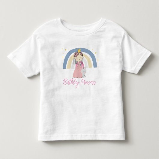 Cute Prinses Verjaardagsfeestje Kinder Shirts (Voorkant)