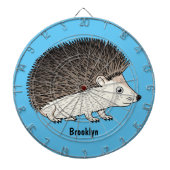 Cute procementegel cartoon illustratie dartbord (Voorkant)