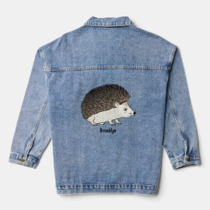 Cute procementegel cartoon illustratie denim jacket