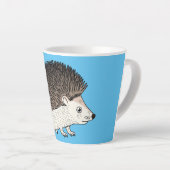 Cute procementegel cartoon illustratie latte mok (Rechterhoek)