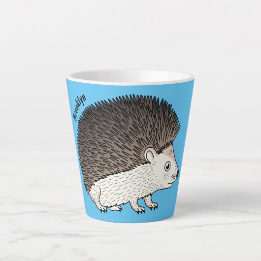 Cute procementegel cartoon illustratie latte mok (Voorkant)