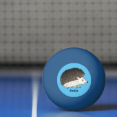 Cute procementegel cartoon illustratie pingpongbal (Net)