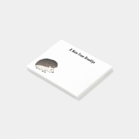 Cute procementegel cartoon illustratie post-it® notes (Schuin)