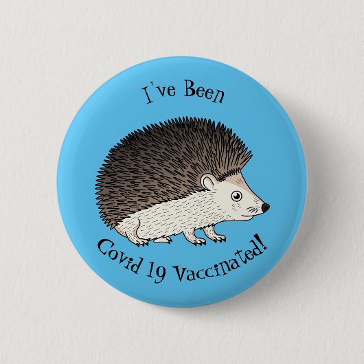 Cute procementegel cartoon illustratie ronde button 5,7 cm (Voorkant)