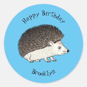 Cute procementegel cartoon illustratie ronde sticker