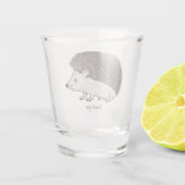 Cute procementegel cartoon illustratie shot glas (Achterkant)