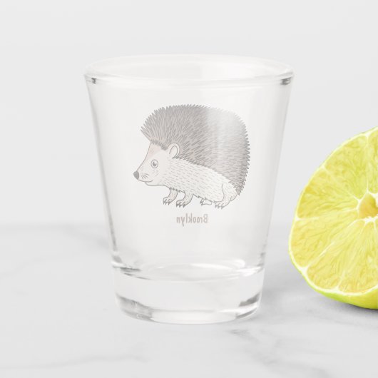 Cute procementegel cartoon illustratie shot glas (Achterkant)