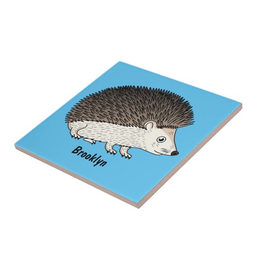 Cute procementegel cartoon illustratie tegeltje (Zijkant)