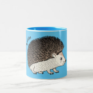 Cute procementegel cartoon illustratie tweekleurige koffiemok
