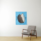 Cute procementegel cartoon illustratie wandkleed (In situ)