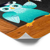 Cute Professor Owl Buho Alfabeto español Poster (Hoek)