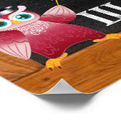 Cute Professor Owl Oekraïens alfabet Poster (Hoek)