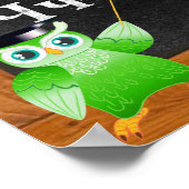 Cute Professor Owl Russisch Alphabet Poster (Hoek)