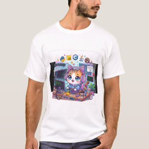 Cute programmeur kat T-shirt Kawaii coderende ka