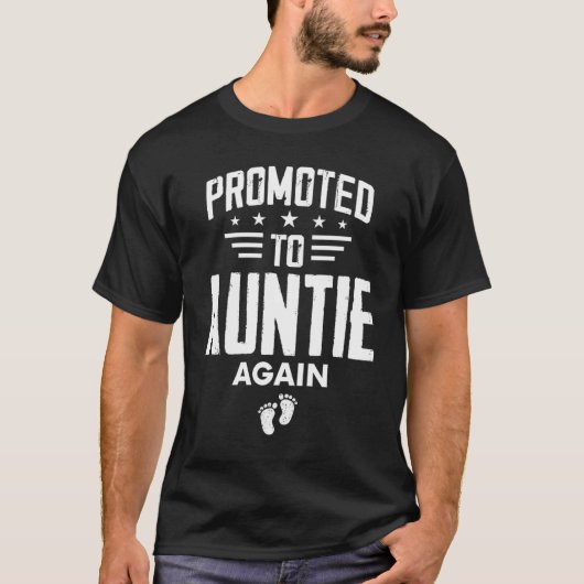 Cute Promoted To Auntie Again Going To Be Aunt A T-shirt (Voorkant)