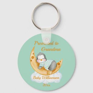 Cute Promoted to Grandma Baby Penguin Sleutelhanger