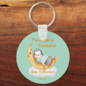 Cute Promoted to Grandma Baby Penguin Sleutelhanger (Voorkant)
