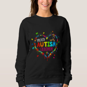 Cute Proud Autism Grandma Heart Puzzle Autism Awa Trui