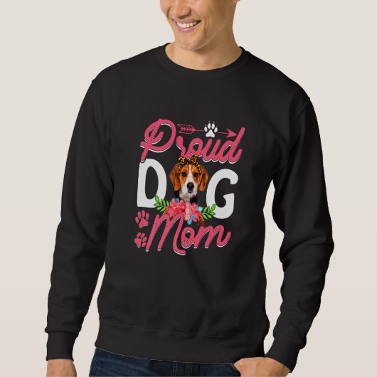 Cute Proud Beagle Dog mama Funny Moederdag Trui (Voorkant)