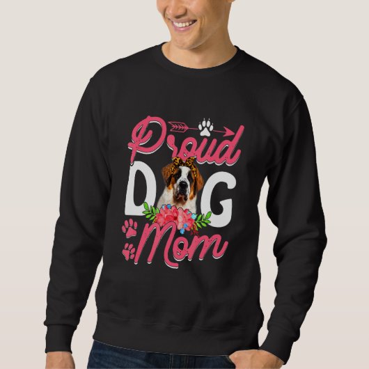 Cute Proud Bernard Dog mama Funny Moederdag Trui (Voorkant)