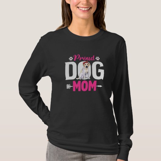 Cute Proud Labrador Dog Mama Moederdag T-shirt (Voorkant)