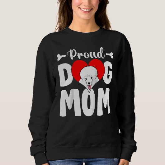 Cute Proud Poodle Dog Ma Raglan 1 Trui (Voorkant)