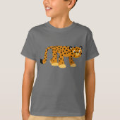 Cute Prowling Cartoon Cheetah Children T-Shirt (Voorkant)