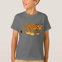 Cute Prowling Cartoon Cheetah Children T-Shirt