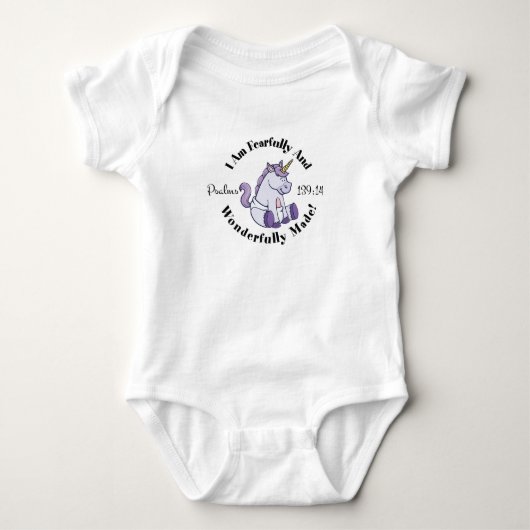 Cute Psalms 139:14 Design Romper (Voorkant)