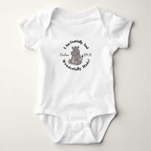 Cute Psalms 139:14 Design Romper (Voorkant)