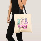 Cute Pset Bunny Squad Rabbit Persoonlijk Tote Bag (Voorkant (product))