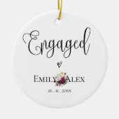 Cute Pset heeft ons eerste kerstfeest gegeven Keramisch Ornament (Voorkant)