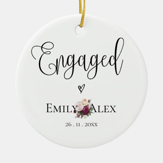 Cute Pset heeft ons eerste kerstfeest gegeven Keramisch Ornament (Voorkant)