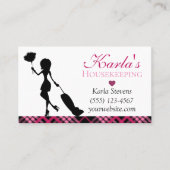 Cute Pset Maid House Cleaning Services Visitekaartje (Voorkant)