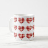 Cute Pset Red Hearts Dotty Pattern Koffiemok (Voorkant links)