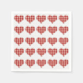 Cute Pset Red Hearts Dotty Pattern Servet (Voorkant)